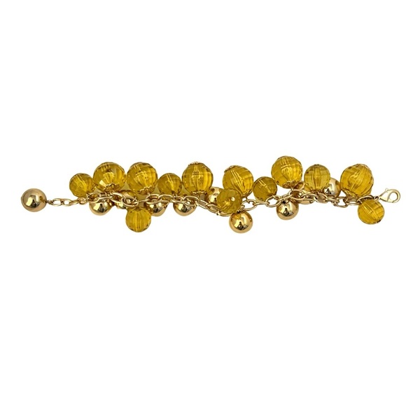 KATE SPADE 2009 Holiday Collection Citrine Yellow Gold Vintage Bead Bracelet - Picture 4 of 6